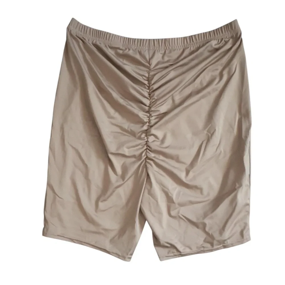 Refuge‎ Womens Beige Cinched Bum High Rise Elastic Lounge Shorts Size L